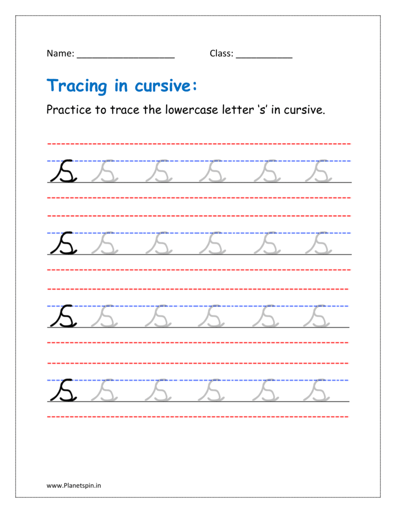 cursive s