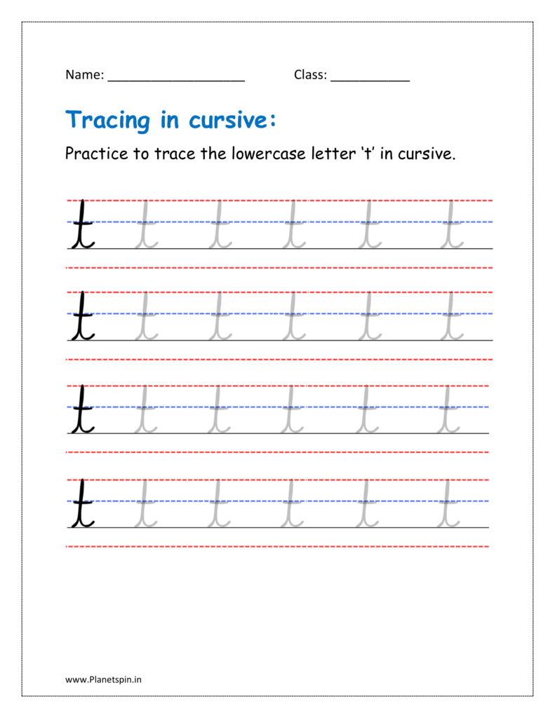 cursive t