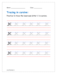 cursive x