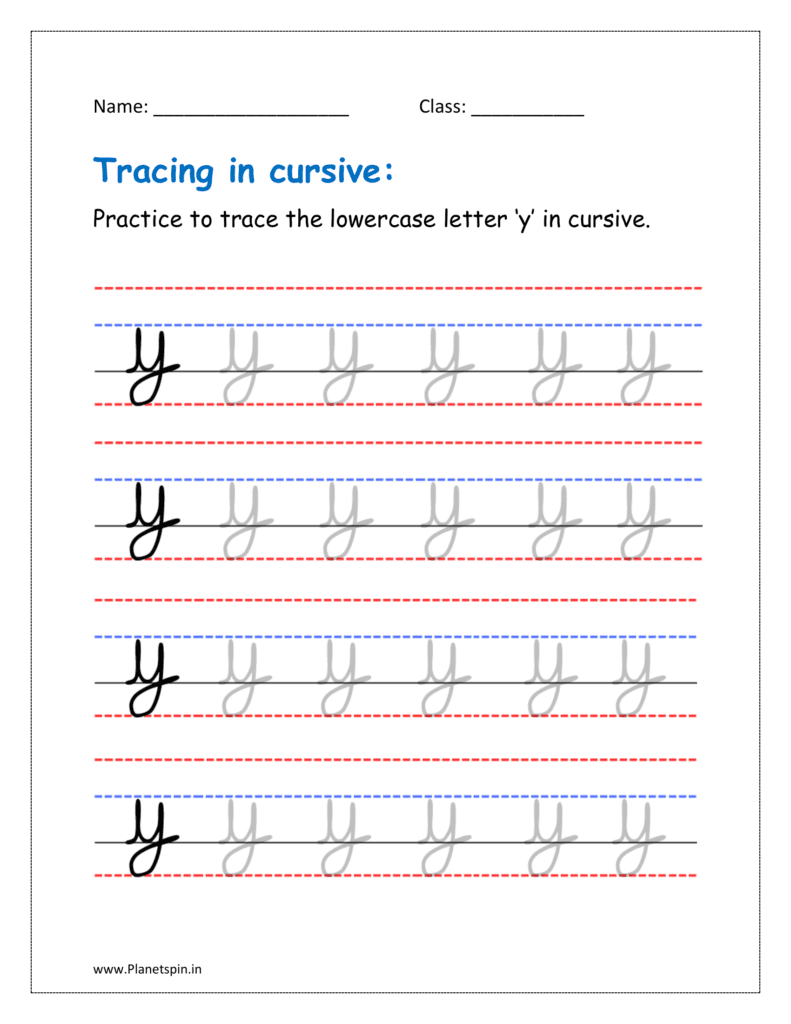 cursive y