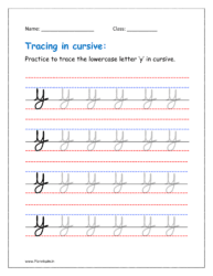 cursive y