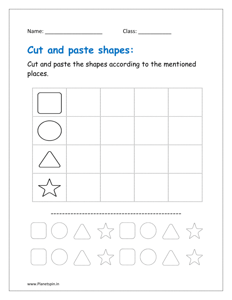 Cut and paste the shape according to the mentioned places.