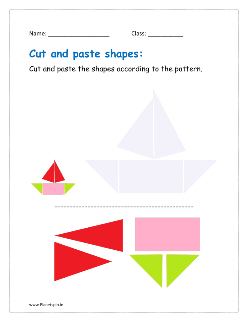 Cut and paste the shape according to the pattern.