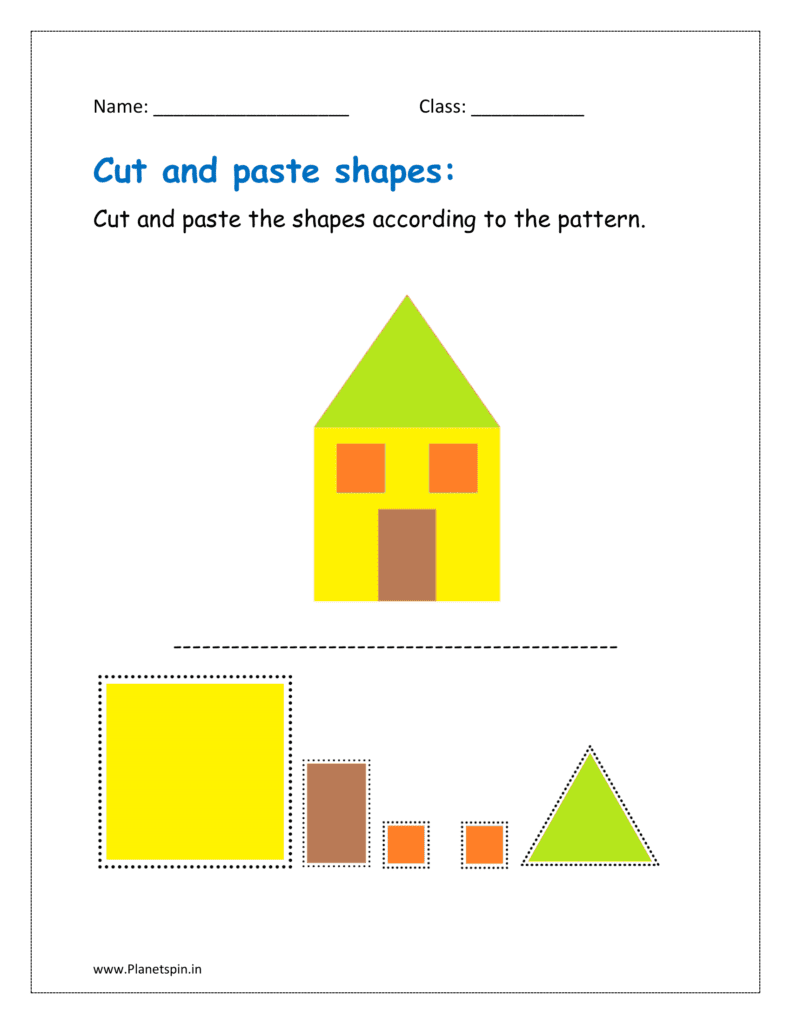 Paste the shape according to the pattern.