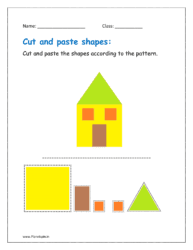 Paste the shape according to the pattern.