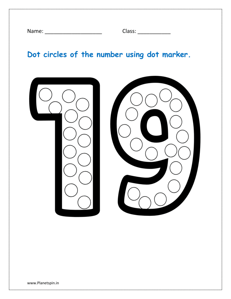 19: Dot circles of 19 