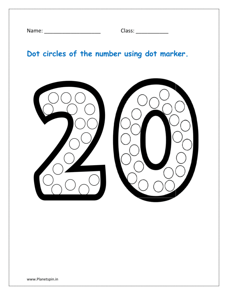 20: Dots circles of 20 