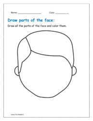 Draw all the facial parts and color them