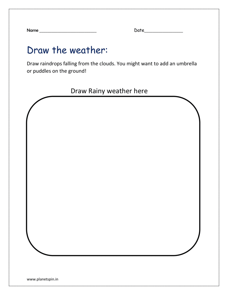  Rainy worksheet