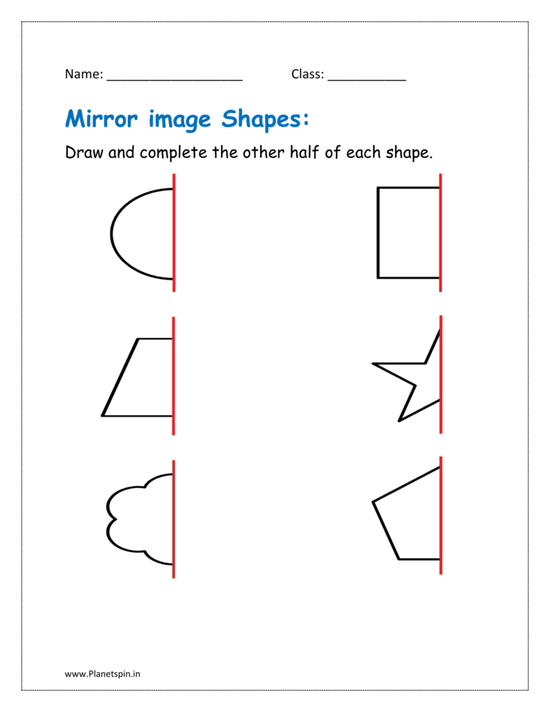 printable worksheets draw the other half