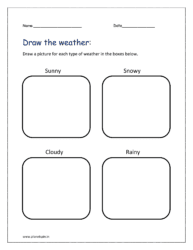 Draw four weathers worksheet