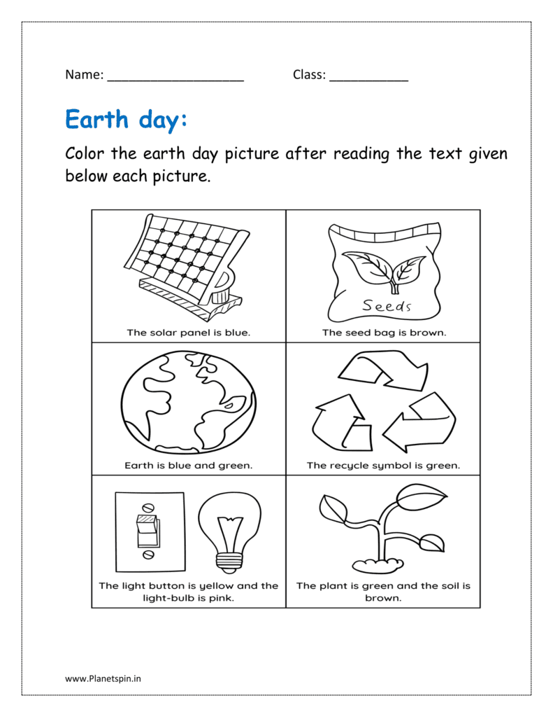 earth science kindergarten worksheets