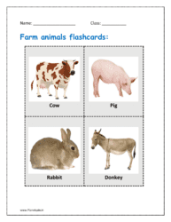  Cow, pig, rabbit, donkey