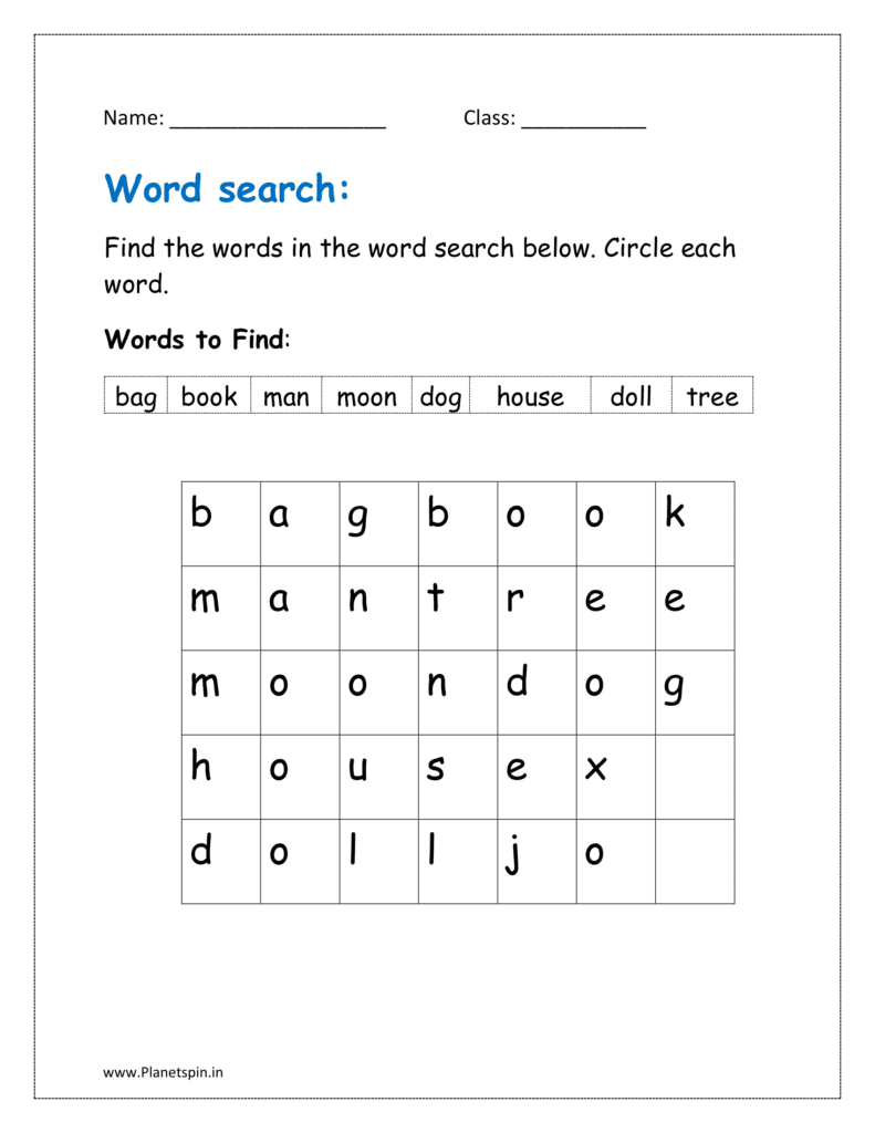 Find the words in the word search below. Circle each word in the given vocabulary worksheet 