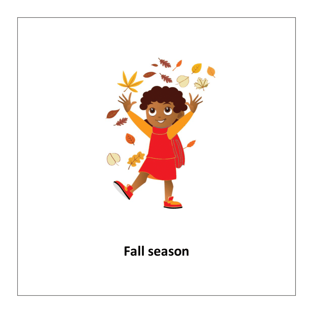 Fall seasons flashcard