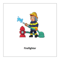 Flash card pdf of Community Helper: Firefighter