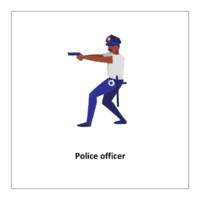 Flashcards of community helpers: Police Officer