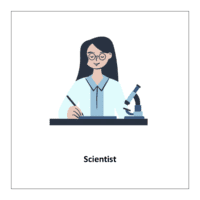 Flashcards of community helpers: Scientist