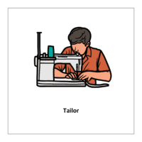 Flashcards of community helpers: Tailor