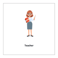 Flashcards of community helpers: Teacher