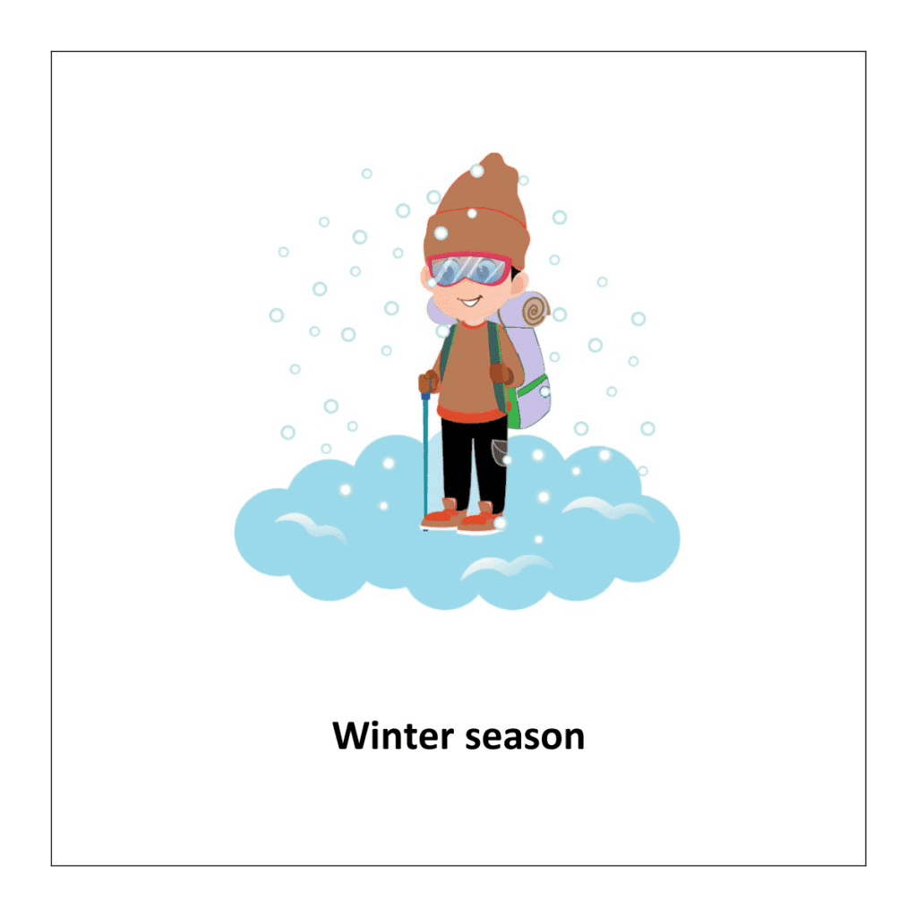 Winter seasons flashcard