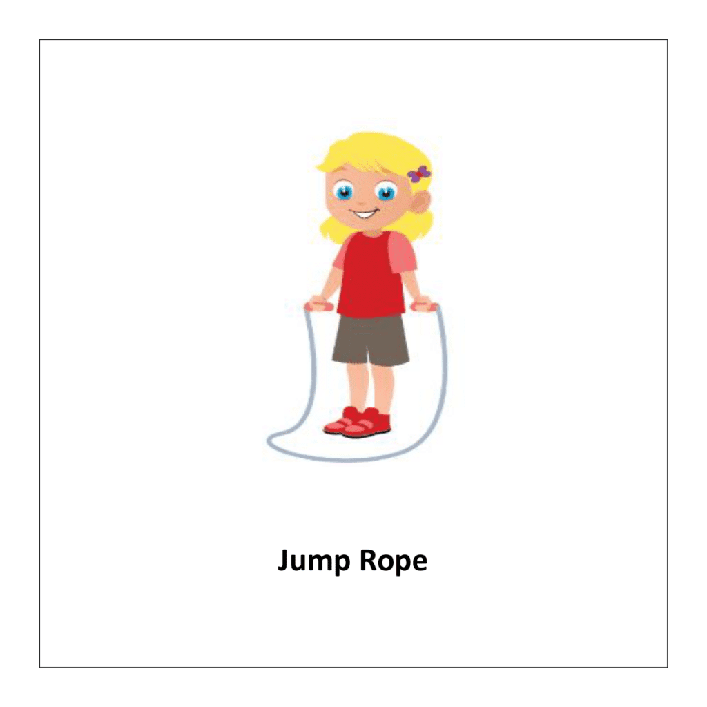 Jump Rope (sports flashcards printable pdf)