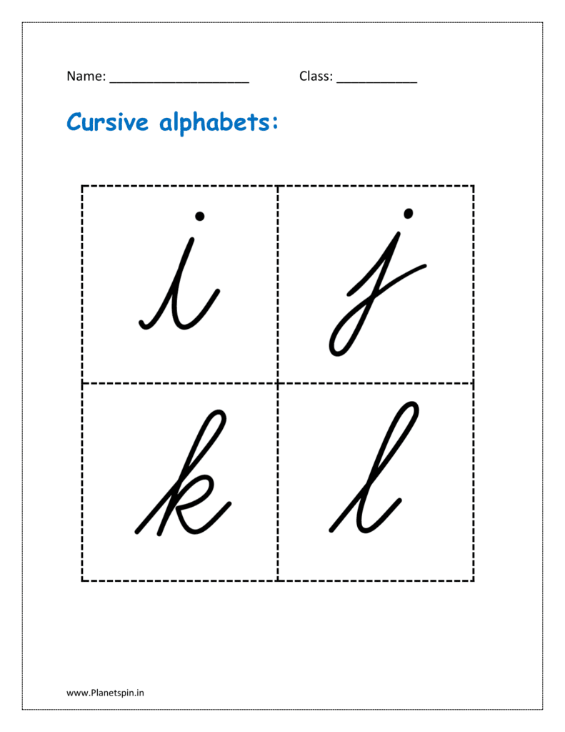 flashcards printable cursive alphabet for classroom