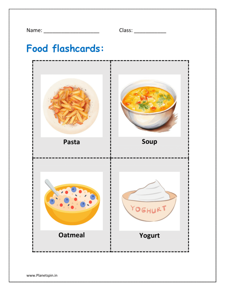 Pasta, soup, oatmeal, yogurt