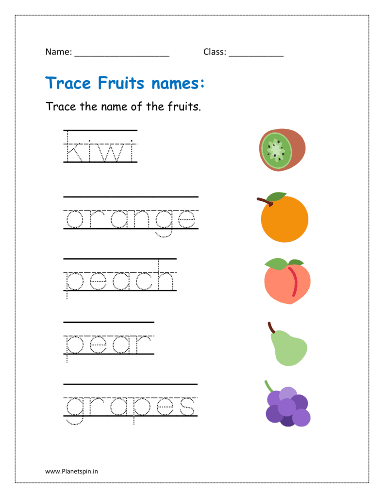 fruits and vegetables worksheet for kindergarten