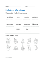 holidays worksheet for kindergarten