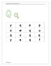 Tracing Lowercase Letter Q 