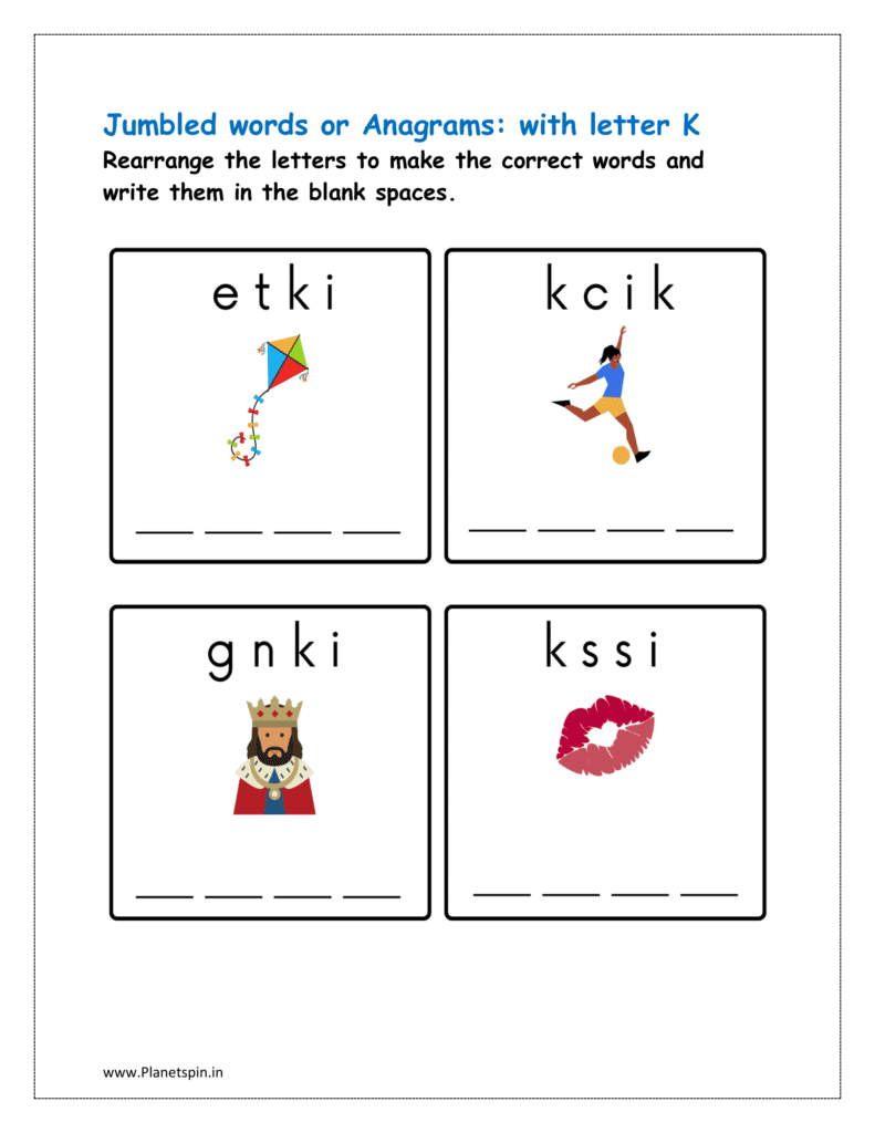 words with initial letter K