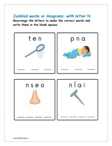 N: Arrange words with initial letter N 