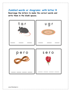 R: jumbled words worksheet for class 1