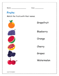 Match fruits with their names