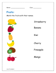 Match the fruits with their names