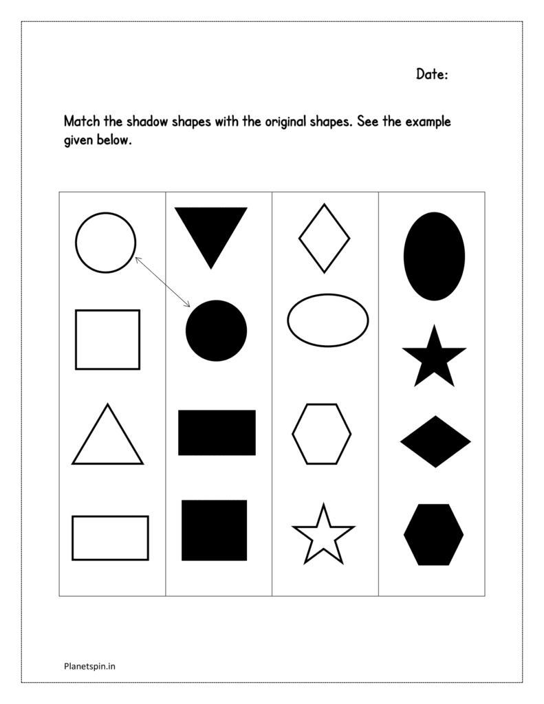 free printable shapes worksheet