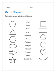 Match the shape with the right name. 