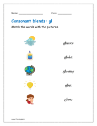 gl blends: Match the words with the pictures.