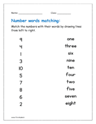 Number names of 1 to 100 worksheet | Planetspin.in