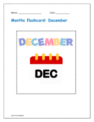 Months flashcards: December