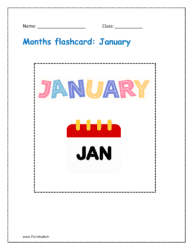 Months flashcard: January