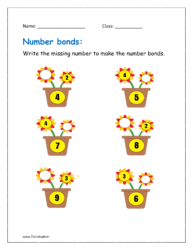 Write the missing number to make the numbers bonds