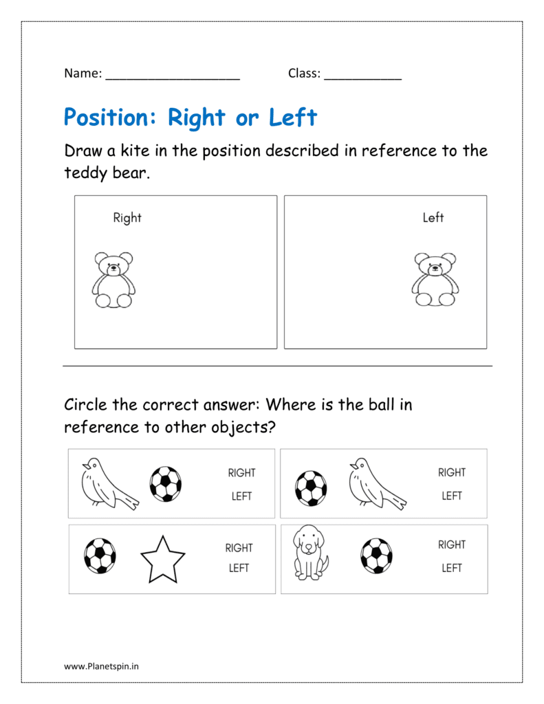 Draw a kite in the position described in reference to the teddy bear.