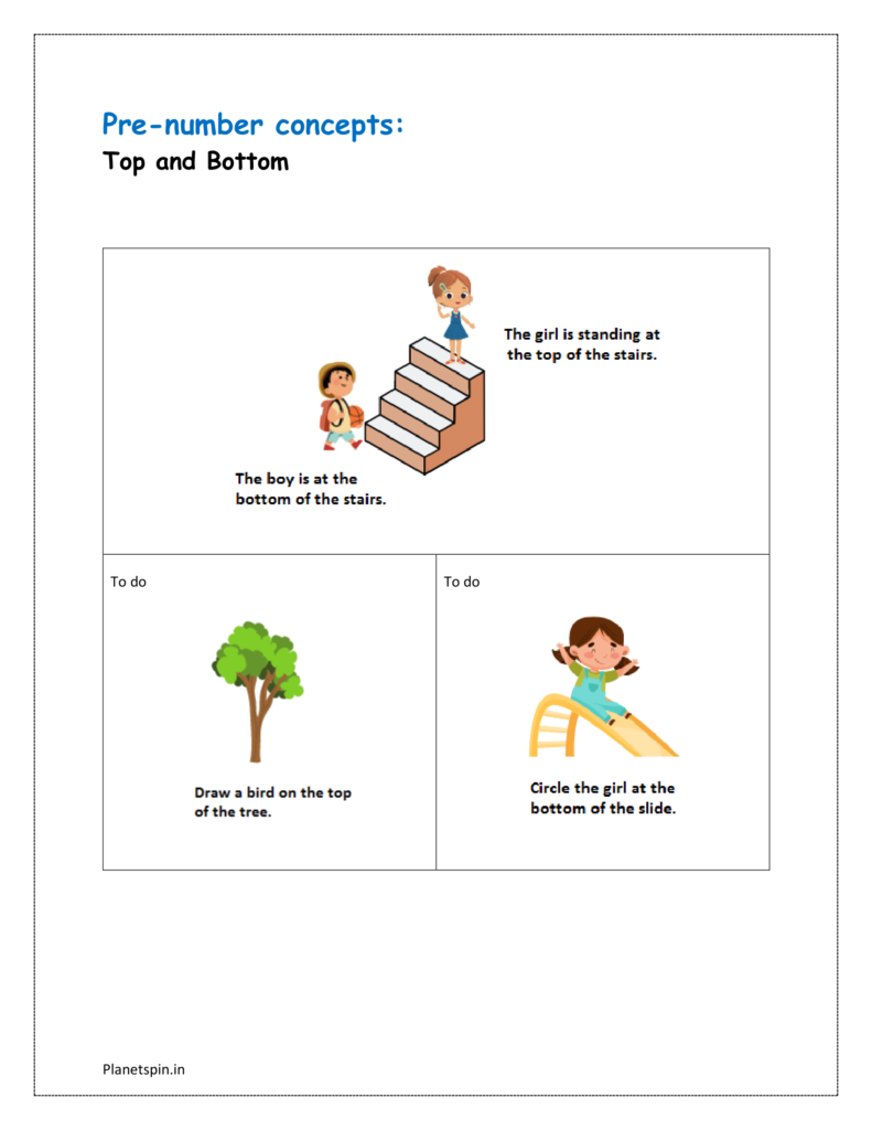 Worksheet On Pre Number Concept For Grade 1 Planetspin in