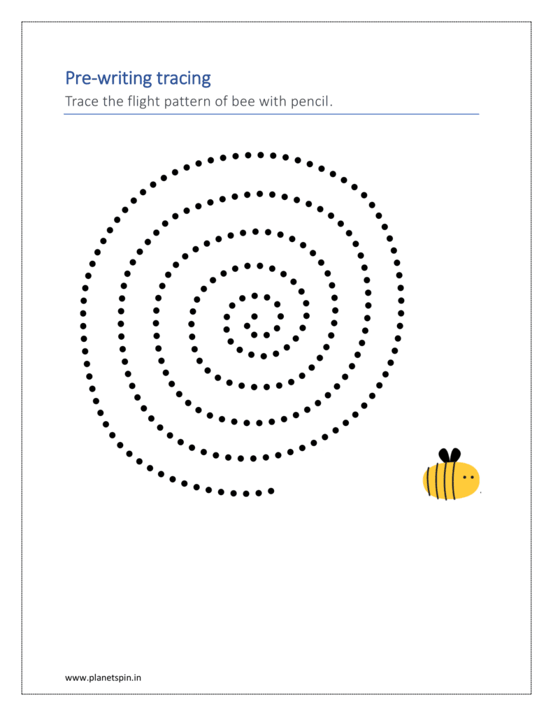 Trace lines to help bees to get to the beekeeping utensils