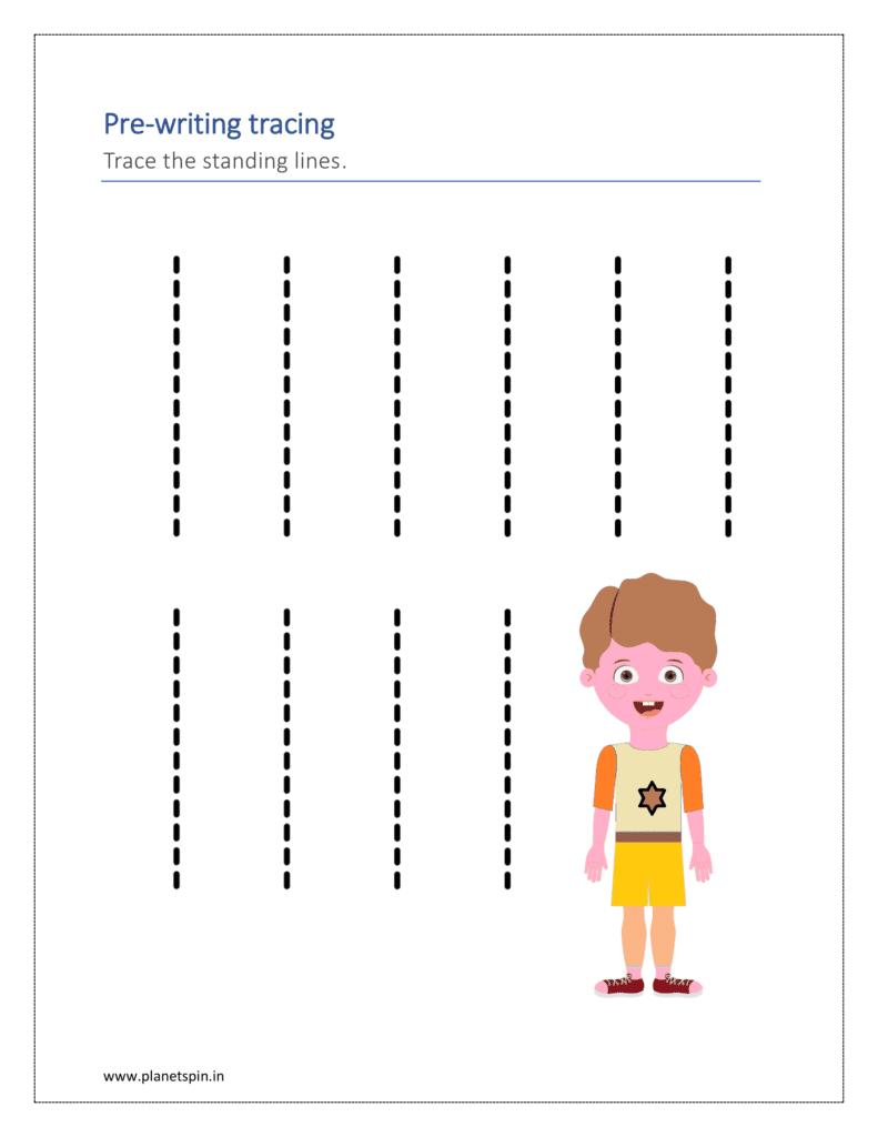 Trace the standing lines