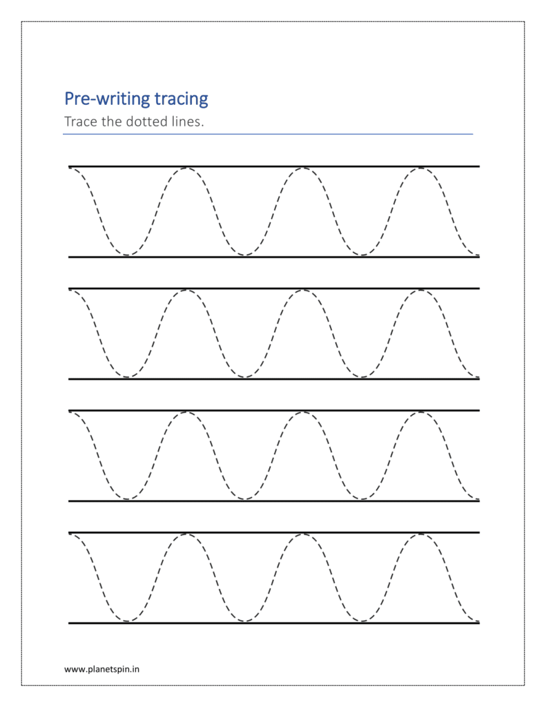 Trace pre-writing dotted lines