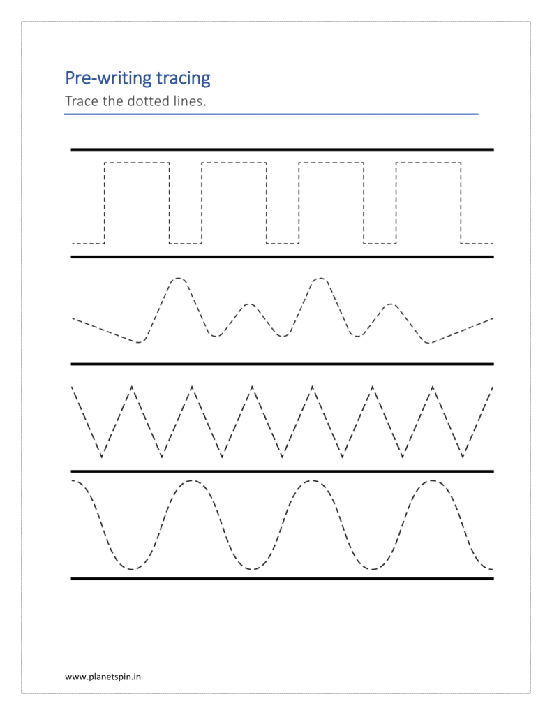 Trace the dotted lines