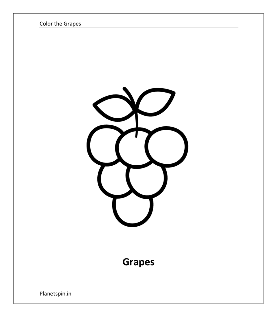 fruit coloring sheets